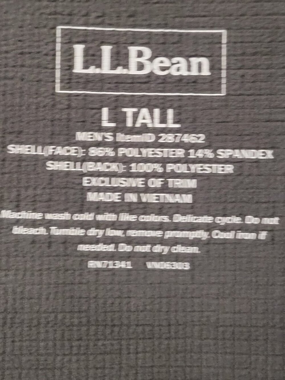 L.L.Bean Windproof Softshell Jacket - Grey Colourblock - Large Tall - Picture 5 of 7